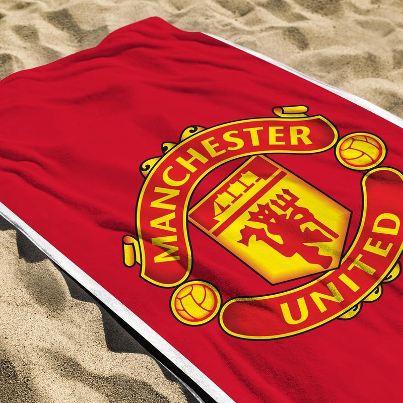 Character World Manchester United FC Official Towel | Super Soft Feel, Badge Soccer Club Design | Perfect The Home, Bath, Beach & Swimming Pool | One Size 30 x 60 Inches - Image 5